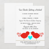 Twee kippen die gehitte lesbiennes krijgen kaart (Voorkant / Achterkant)