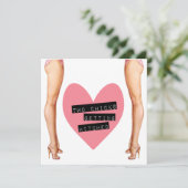 Twee kippen die gehitte lesbiennes krijgen kaart (Staand voorkant)