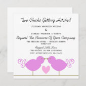 Twee kippen die gehitte lesbiennes krijgen kaart (Voorkant / Achterkant)