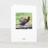 Twee kippen Happy Birthday Humor Card Kaart (Achterkant)