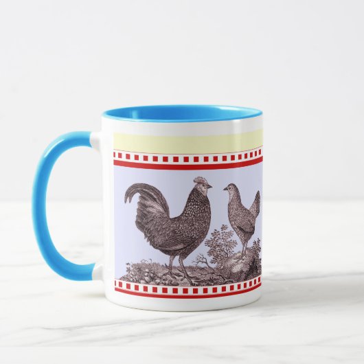 Twee Kippen Keuken Klassieke Mok met ouderdomsrust (Links)