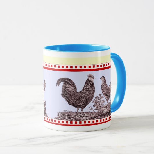 Twee Kippen Keuken Klassieke Mok met ouderdomsrust (Voorkant rechts)