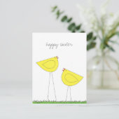 Twee kippen Pasen Briefkaart (Staand voorkant)