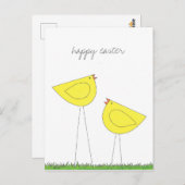 Twee kippen Pasen Briefkaart (Voorkant / Achterkant)