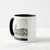 Twee kitten op pianokaart (B&W) Mok (Voorkant links)