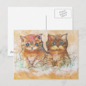 Twee Kittens Briefkaart (Voorkant / Achterkant)