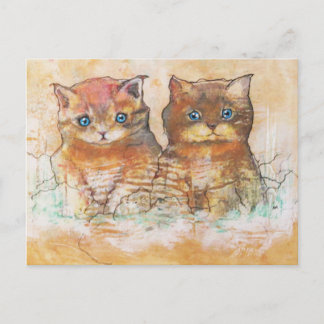 Twee Kittens Briefkaart