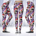 Twee Kittens in Santa Hats Merry Christmas Legging<br><div class="desc">Kerstkat afbeelding product. ⭐PERSONALISEER deze sjabloon met uw kunstwerk. ⭐Bewerk het verder om meer wijzigingen aan te brengen. ⭐BRENG dit ontwerp over op elk product. Bezoek al mijn winkels op bit.ly/SandyspiderStores (knippen en plakken).</div>