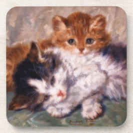 Twee Kittens Snuggle van Henriëtte Ronner-Knip Bier Onderzetter