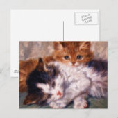 Twee Kittens Snuggle van Henriëtte Ronner-Knip Briefkaart (Voorkant / Achterkant)