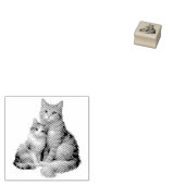 Twee kittens stempel (Gestempeld)