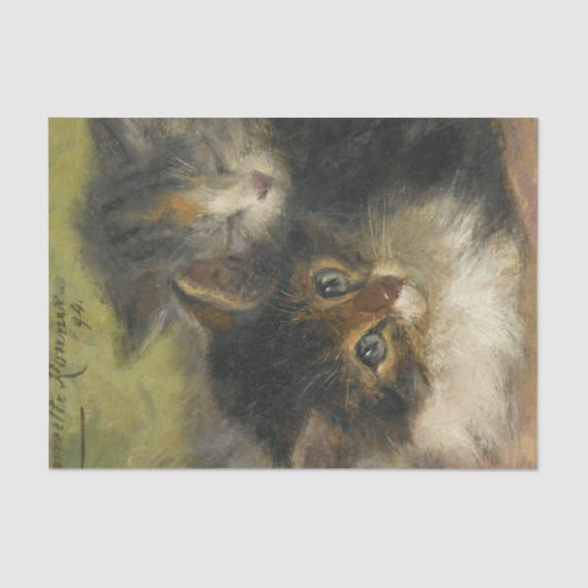 Twee Kittens van Henriette Ronner-Knip Tissuepapier (Voorkant)