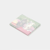 Twee Kittens zitten op een roodkleurige wand Post-it® Notes (Schuin)