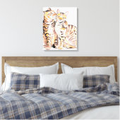 Twee klassieke bengalen Waterverf Canvas Afdruk (Insitu (Slaapkamer))