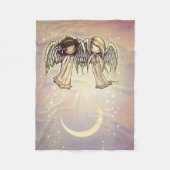 Twee kleine Angels op een Twinking Night Art Fleece Deken (Voorkant)