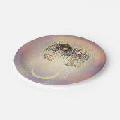 Twee kleine Angels op een Twinking Night Art Papieren Bordje (Gekanteld)