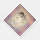 Twee kleine Angels op een Twinking Night Art Servet (Hoek)