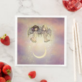 Twee kleine Angels op een Twinking Night Art Servet (Insitu)