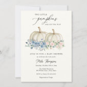 Twee kleine Baby shower-uitnodiging voor pompoenen Kaart (Voorkant)