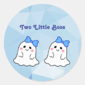 Twee kleine boeken Tweeling Halloween Theme Ronde Sticker (Voorkant)