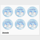 Twee kleine boeken Tweeling Halloween Theme Ronde Sticker (Vel)