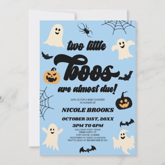 Twee kleine boekjes zijn bijna klaar! Tweeling Bab Kaart (Voorkant)