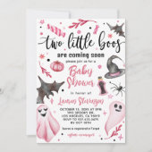 Twee kleine Boos Halloween Baby shower Kaart (Voorkant)