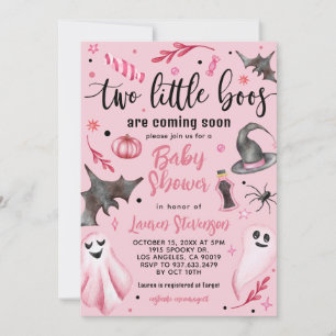 Twee kleine Boos Halloween Baby shower Kaart