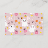 Twee kleine Boos Luier Raffle Roze Behuizing Kaart (Achterkant)