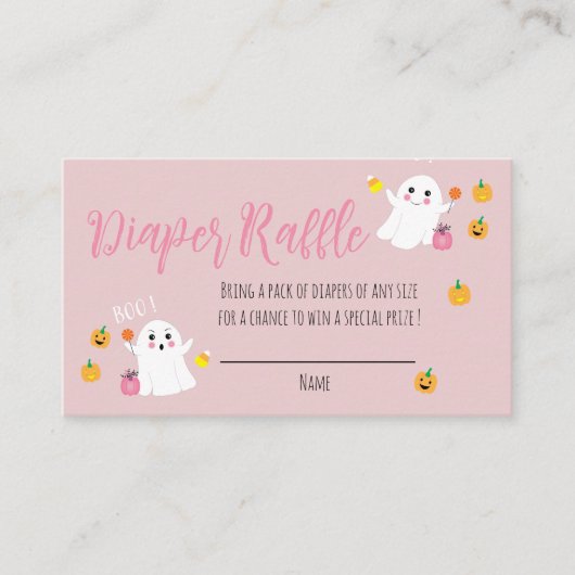 Twee kleine Boos Luier Raffle Roze Behuizing Kaart (Voorkant)