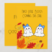 Twee Kleine Boos Tweeling Zwangerschapsaankondigin Kaart (Voorkant / Achterkant)