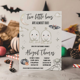Twee kleine BOOS zijn bijna aanstaande! Twin Baby  Kaart