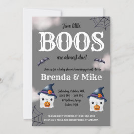 Twee kleine BOOS zijn bijna klaar! Ghost-Baby show Kaart