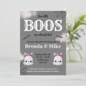 Twee kleine BOOS zijn bijna klaar! Ghost-Baby show Kaart (Staand voorkant)