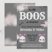 Twee kleine BOOS zijn bijna klaar! Ghost-Baby show Kaart (Voorkant / Achterkant)