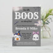 Twee kleine BOOS zijn bijna klaar! Ghost-Baby show Kaart (Staand voorkant)