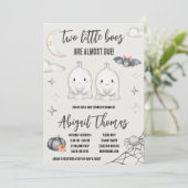 Twee kleine boo's zijn bijna klaar! tweelingziel B Kaart (Staand voorkant)