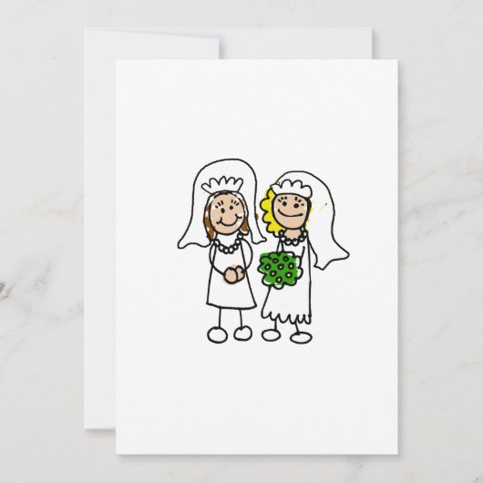 Twee kleine briden kaart (Voorkant)