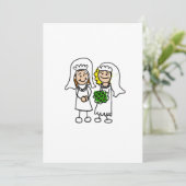 Twee kleine briden kaart (Staand voorkant)
