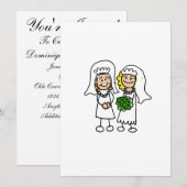 Twee kleine briden kaart (Voorkant / Achterkant)