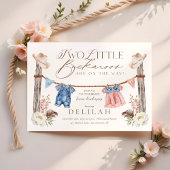 Twee kleine buckaroos zijn onderweg naar het Baby  Kaart