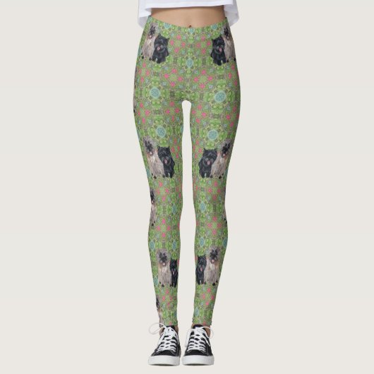 Twee kleine Cairn Terriers Leggings (Voorkant)