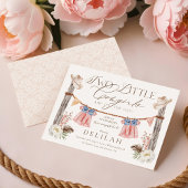 Twee Kleine Cowgirls Zijn Op Weg Baby Shower Kaart