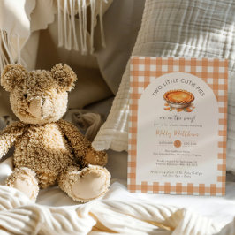 Twee kleine Cutie Pies Herfst Pompoen Baby shower Kaart