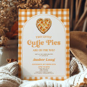 Twee kleine Cutie Pies Retro Twins Baby shower Kaart