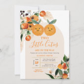 Twee kleine cutie zijn op de weg Citrus Sinaasappe Kaart (Voorkant)