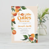 Twee kleine cutie zijn op de weg Tropisch Sinaasap Kaart (Staand voorkant)