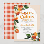 Twee kleine cutie zijn op de weg Tropisch Sinaasap Kaart (Voorkant / Achterkant)