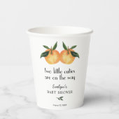 Twee kleine cuties op de weg Baby shower Papieren Bekers (Achterkant)