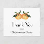 Twee kleine cuties tweeling Baby shower dank u Briefkaart (Voorkant)